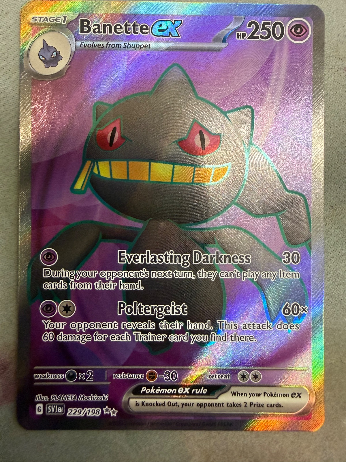 Banette ex 229 Scarlet & Violet