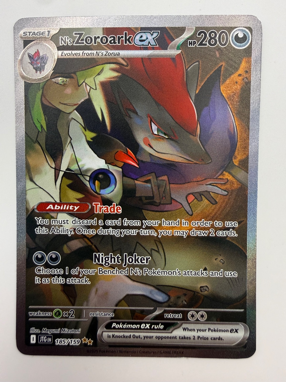 N's Zoroark ex 185/159 Journey Together