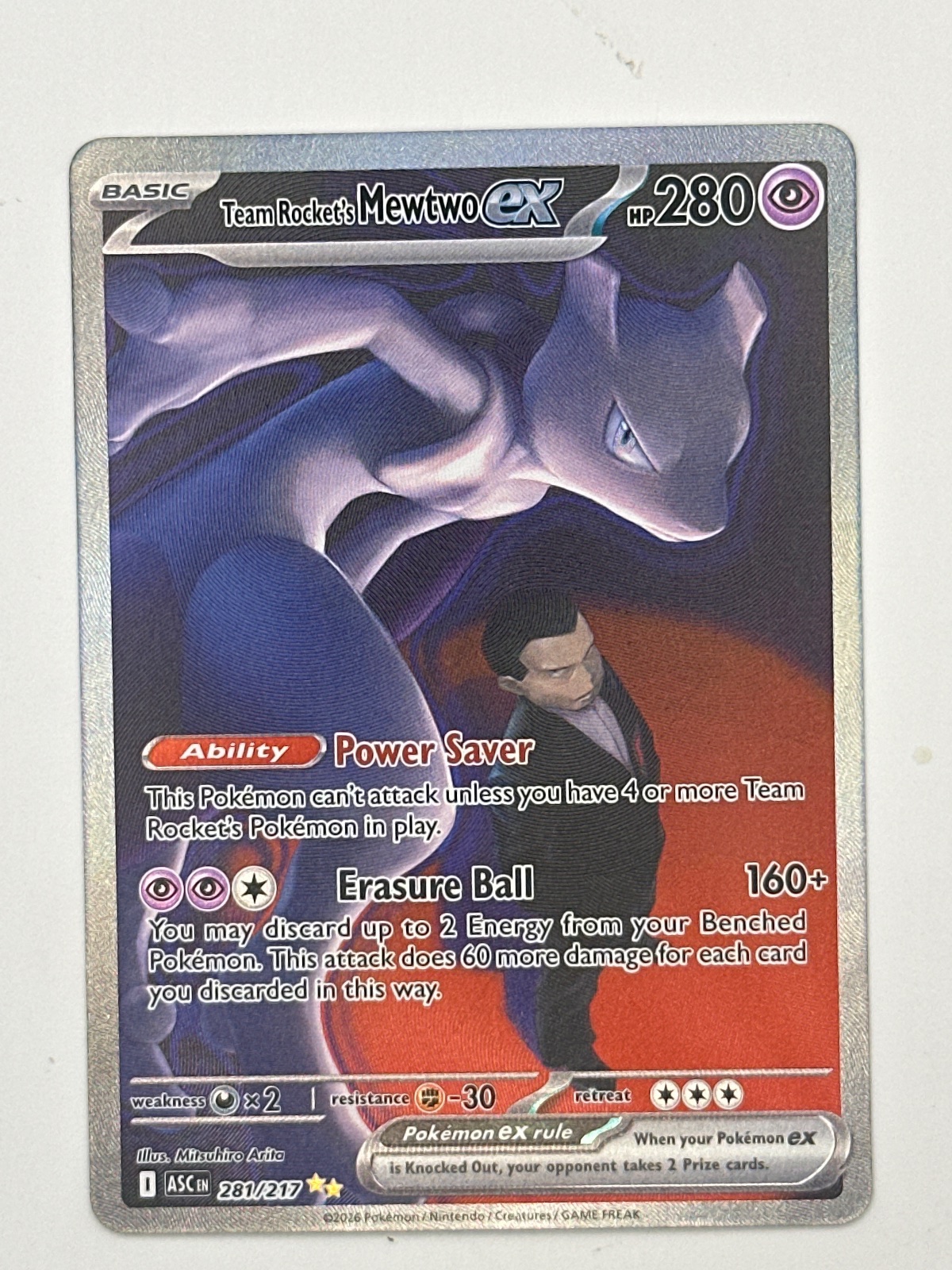 Team Rocket's Mewtwo ex 281/217 Ascended Heroes